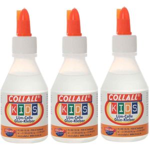 3x Kinderlijm Collall - Totaal 300 ml - Met makkelijke spateldop