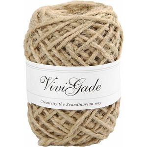 Natuurlijk hennep, naturel, dikte 1-2 mm, 30 m/ 1 rol - Incl. Gift