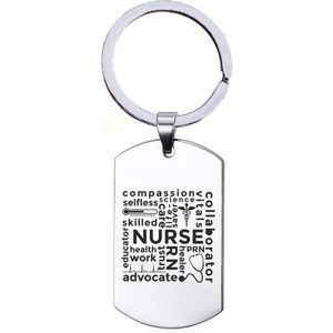 Sleutelhanger RVS - Nurse