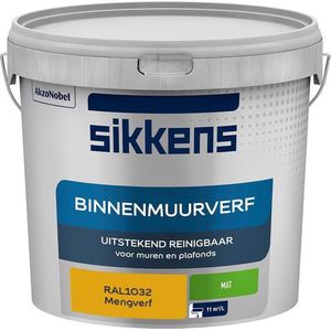 Sikkens - Binnenmuurverf - Muurverf - Mengkleur - Mat - RAL1032 - 5L