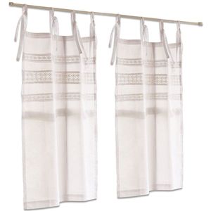 LOBERON Vitrage set van 2 Aibre wit
