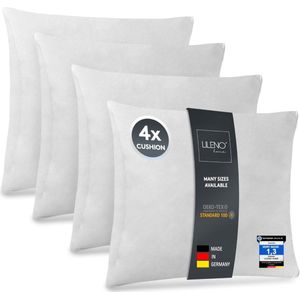Set van 4 Wasbare Kussens 40x40 cm - Allergievriendelijk Polyester Kussen voor Bank en Sofa