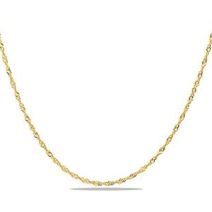 Juwelier Zwartevalk 14 karaat gouden singapore schakel ketting - sing-1.8/42cm