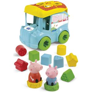 Clementoni Peppa Pig - Vormsoorteerbus – Spelend Leren van Vormen en Kleuren - 2-in-1 Speelgoed - Het Leerzame Cadeautje - Vanaf 18 maanden