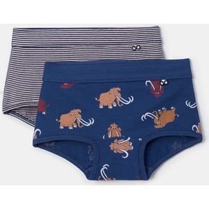 Woody boxer meisjes - donkerblauw mammoet - 232-10-SHD-Z/065 - maat 140