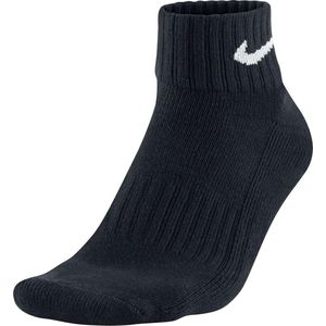 Nike Value Cotton Cushion Quarter  Sportsokken - Maat 38 - Unisex - zwart/wit Maat 38-42