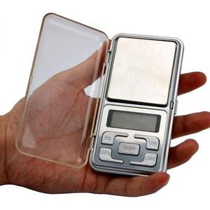 Scoby - Mini Precisie Weegschaal - Compact, Nauwkeurig en Draagbaar - 0,1 tot 500 gram - Zilver - RVS