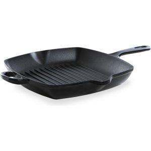 BK Bourgogne Geëmailleerde Gietijzeren Grillpan - PFAS-vrij - Jet Black