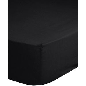Jersey hoeslaken, zwart - 90 x 220 cm
