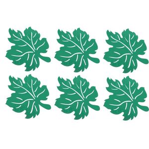 6 Stuks Panbeschermers – Groene Bladeren – 40*31 cm – Anti-Kras Pannen en Kommen – Kookgerei Beschermen