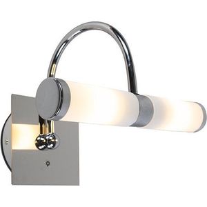 QAZQA bath - Moderne Wandlamp voor binnen voor badkamer - 2 lichts - D 175 mm - Chroom -