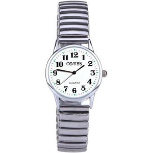 Fako® - Horloge - Rekband - Comby - Ø 28mm - Wit