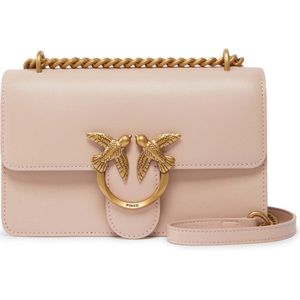 PINKO Schoudertas Love One Mini DC Cipria - Antique Gold Zalmroze
