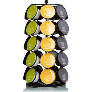 KitchenBrothers Capsulehouder - Koffiecups houder - Geschikt voor Dolce Gusto - 35 Cups - Draaibaar - Zwart