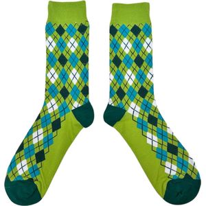 Groen geruite sokken - Maat 40 tot 46 - Golf sokken heren