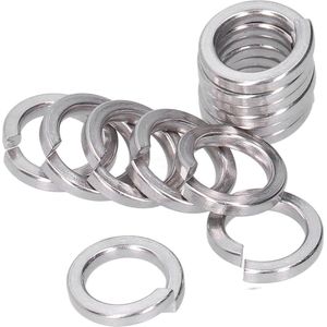 Gespleten Ringen 150 Stuks RVS Veerring Borgring Vierkante Sectie Assortiment - Gereedschap Riemklemmen (M5) .