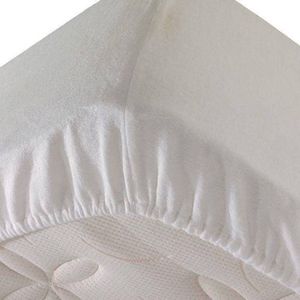 RoyalSoft Molton Hoeslaken- eenpersoons- 90x200+30CM- wit