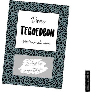 Tegoed - Tegoedbon - DIY kraskaart - Inclusief Kraft envelop - Cadeaubon Kleur - verjaardags cadeau man vrouw - Vaderdag