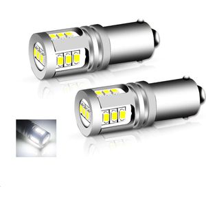 TLVX BA9S H6W High Power LED Canbus Stadslicht / Interieurverlichting / 6000K Wit licht / Autolampen / Draaifitting / Storingsvrij / Erg fel (2 stuks)