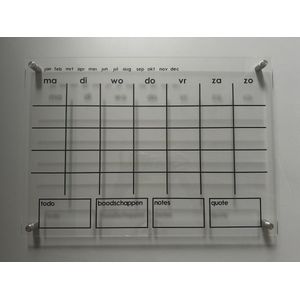 Maanplanner | planbord | kalender | organizer | familie | acryl