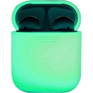 Jumada's Apple Airpods hoesje - ""Geschikt"" voor Airpods 1 en 2 - Softcase - Glow in the Dark - Beschermhoesje