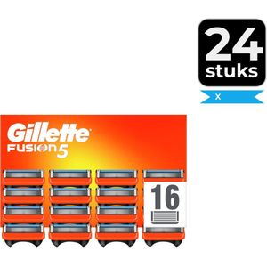 Gillette Fusion5 Scheermesjes - 16 Navulmesjes - Brievenbusverpakking - Voordeelverpakking 24 stuks