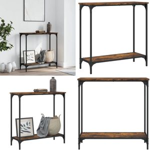 vidaXL Wandtafel 75x30,5x75 cm bewerkt hout gerookt eikenkleurig - Wandtafel - Wandtafels - Bijzettafel - Console Tafel