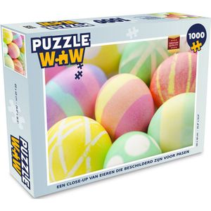 Puzzel Een close-up van eieren die beschilderd zijn voor Pasen - Legpuzzel - Puzzel 1000 stukjes volwassenen
