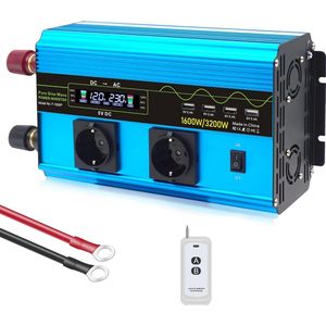 Lexium Omvormer 12V 230V - Spanningomvormer - Auto omvormer - Stopcontact - Autolader