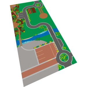 BrickMaps 32237008 - City - Village Country Farm - Wegplaat speelmat voor LEGO City - Formaat gelijk aan 3x7 LEGO bouwplaat