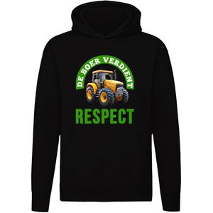 De Boer Verdient Respect Hoodie - trots op de boer - trekker - tractor - landbouw - trui