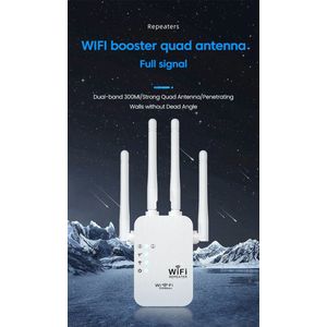 Draadloze WiFi Repeater WiFi Extender 300M/ Lange Range Draadloze WIFI Signaal Booster Draadloos Netwerk Internet Repeater EU