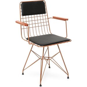 Esss Deals Wire Chair - eetkamerstoel Brons - 82x45x56 - designstoel arm leuning