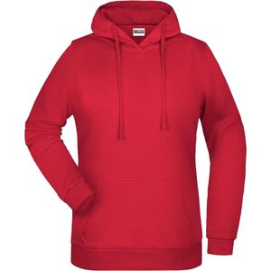 James And Nicholson Vrouwen/dames Basic Hoodie (Rood)