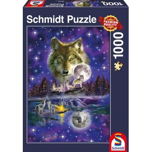 Wolf in het Maanlicht, 1000 stukjes Puzzel