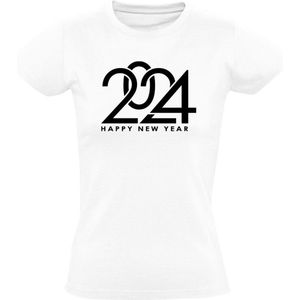 2024 Happy new year Dames T-shirt - nieuwjaar - oud en nieuw - feestdagen - oudjaarsavond - feest