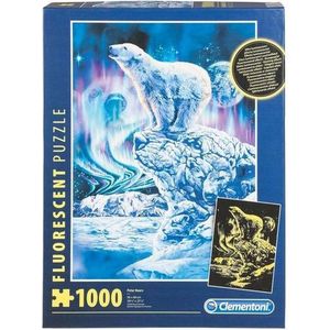 Clementoni Fluoriscerende Puzzel - Polar Bears - 1000 Stukjes