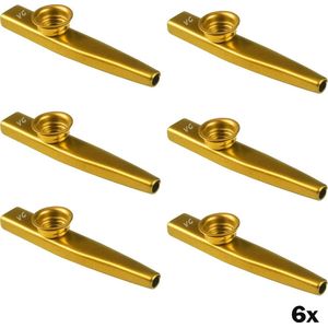 VG Kazoo muziekinstrument metaal | goudkleurig | 6 stuks