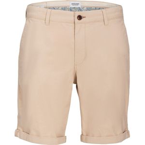 JACK & JONES Fury Shorts regular fit - heren chino korte broek - beige - Maat: S