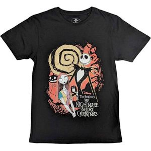 Disney The Nightmare Before Christmas - Ghosts Heren T-shirt - S - Zwart