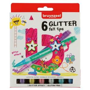 Bruynzeel Kids 6 glitter viltstiften set