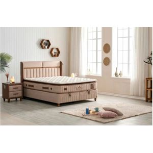 Bambi Biosalt - boxspring bed met opbergruimte - boxspring 140x200 - incl. luxe matras en hoofdbord