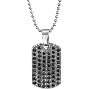 Montebello Ketting Aiman - 316L Staal - Dogtag - 20x30mm - 56cm