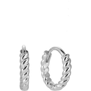 Bijoutheek Oorringen Twist Hoop Zilver