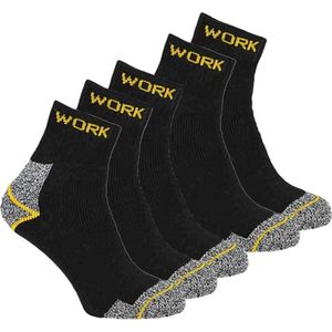 Work | korte werksokken | zwart | maat 39-42 | voordeelpak 20 paar sokken