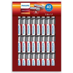 Philips Power Alkaline Batterijen AA 40-pack