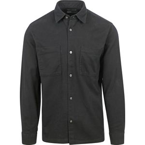 Marc O'Polo - Overhemd Twill Flanel Zwart - Heren - Maat L - Regular-fit