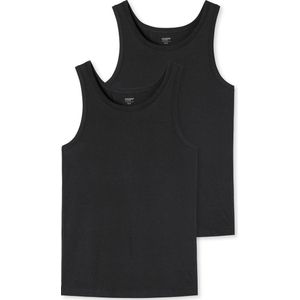 Schiesser Uncover Heren Singlet - Zwart - 2-Pack - Maat XXL