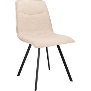 Stoel Nola - Stof Alpine Natural - Poot Zwart
