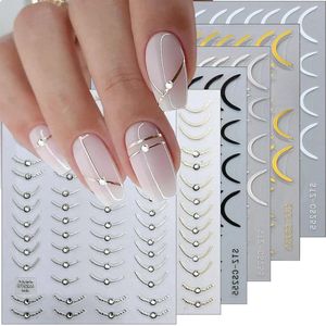 6 stuks zelfklevende 3D-nail-art stickers voor nageldesign met sierelementen - Professionele nagelstickerset